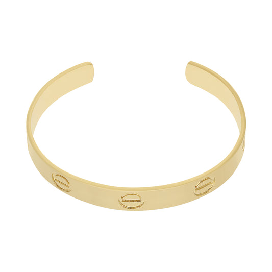 Screw Motif Cuff Bangle