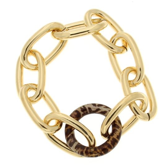 OVAL LINK W/ENAMELED BRACELET