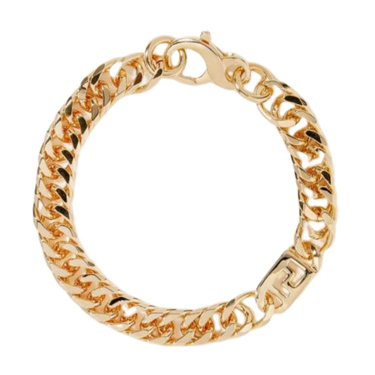 18kt Gold Plated 7.5" Unisex Heavy Curb Link Bracelet