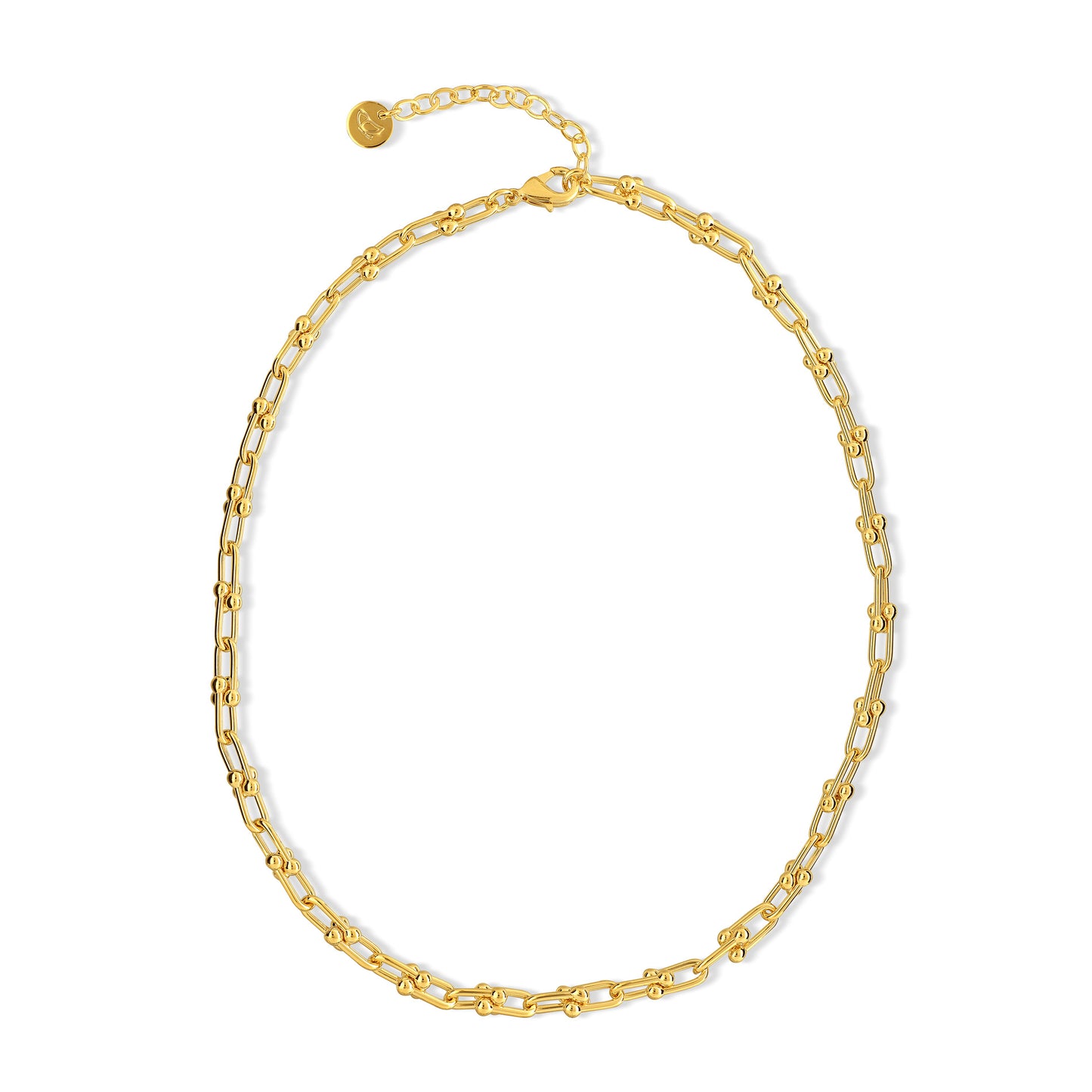 18" + 2" Extender Yellow Gold Hardware Link Necklace