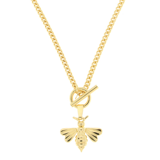 Bee on Curb Toggle  Necklace