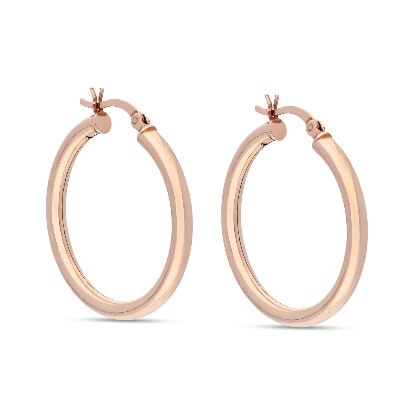 Rose Hoop Earrings