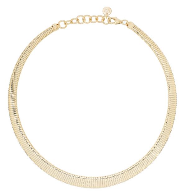17" Omega Yellow Gold 10mm Necklace