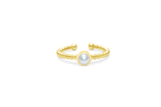 IT FITS Droplet Wire Ring - Pearl Bezel