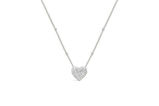 Charm & Chain Necklace - Pave Heart