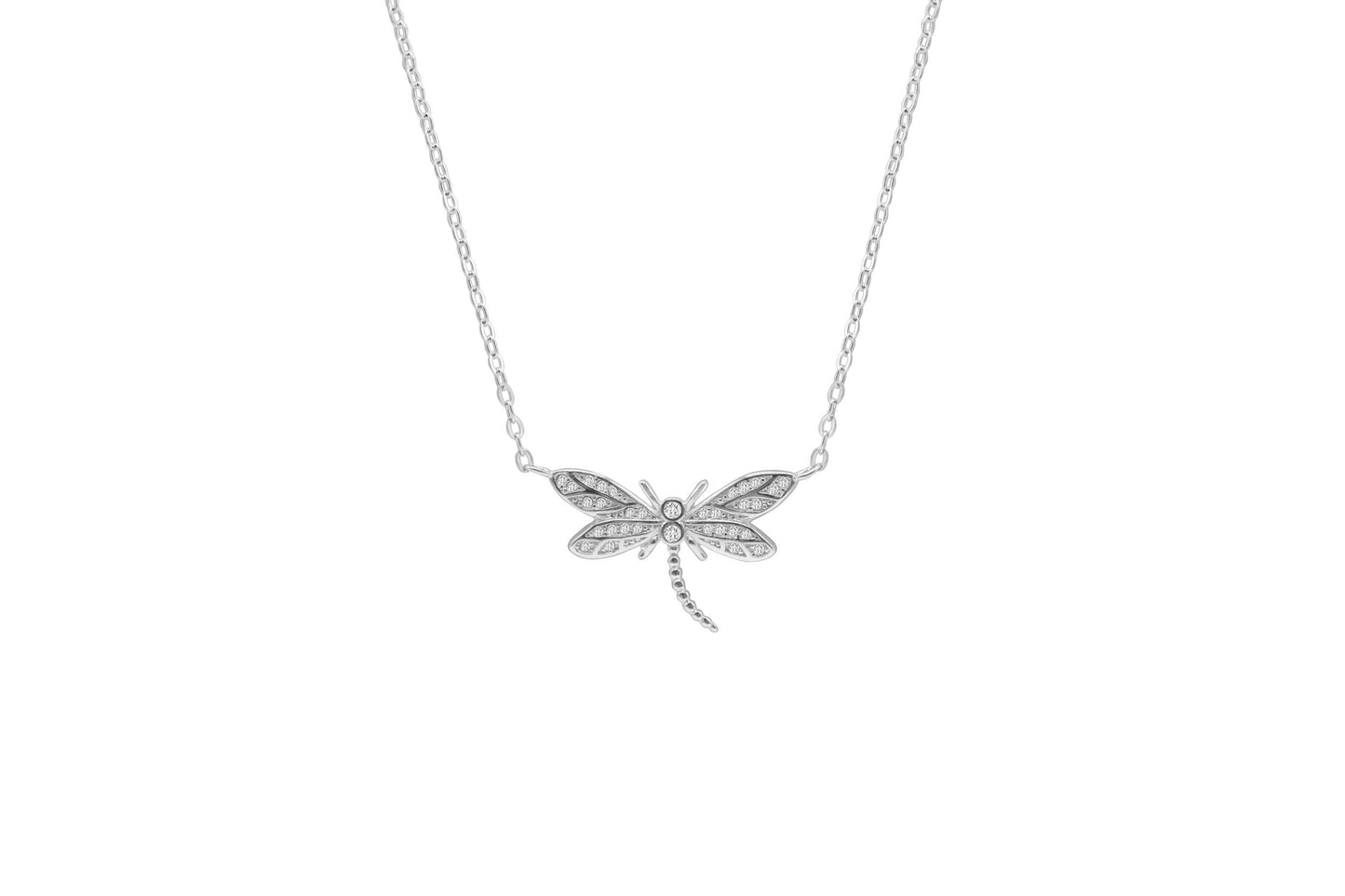 Charm & Chain Necklace - Dragonfly