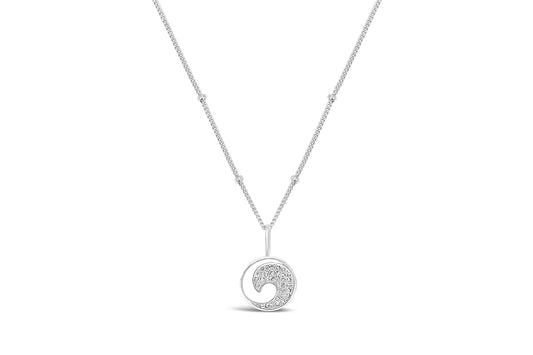 Charm & Chain Necklace - Wave