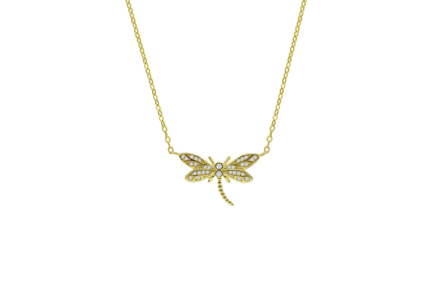 Charm & Chain Necklace - Dragonfly