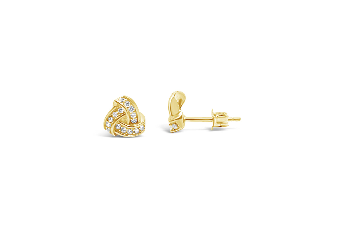 Pave Love Knot Earring