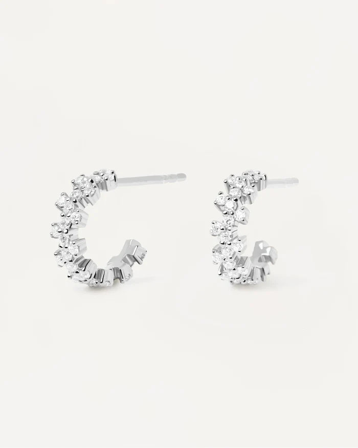 LITTLE CROWN GOLD/SILVER EARRING