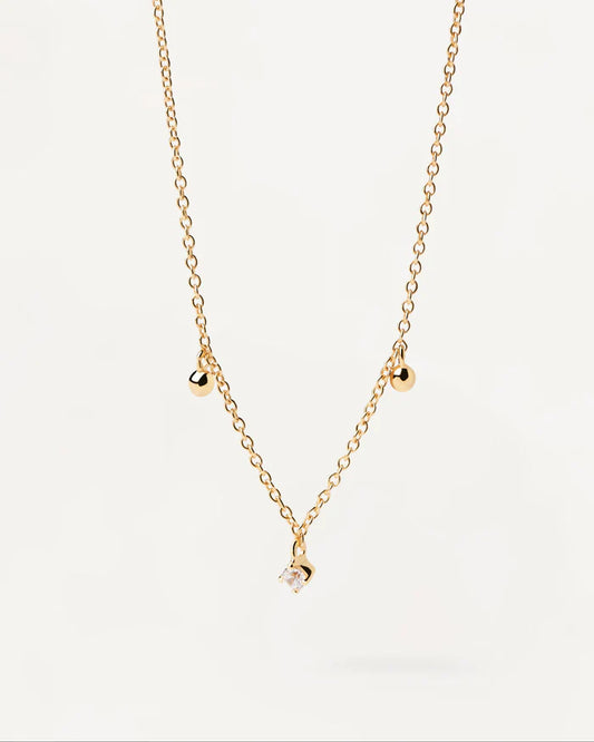 LOVE TRIANGLE GOLD/SILVER NECKLACE