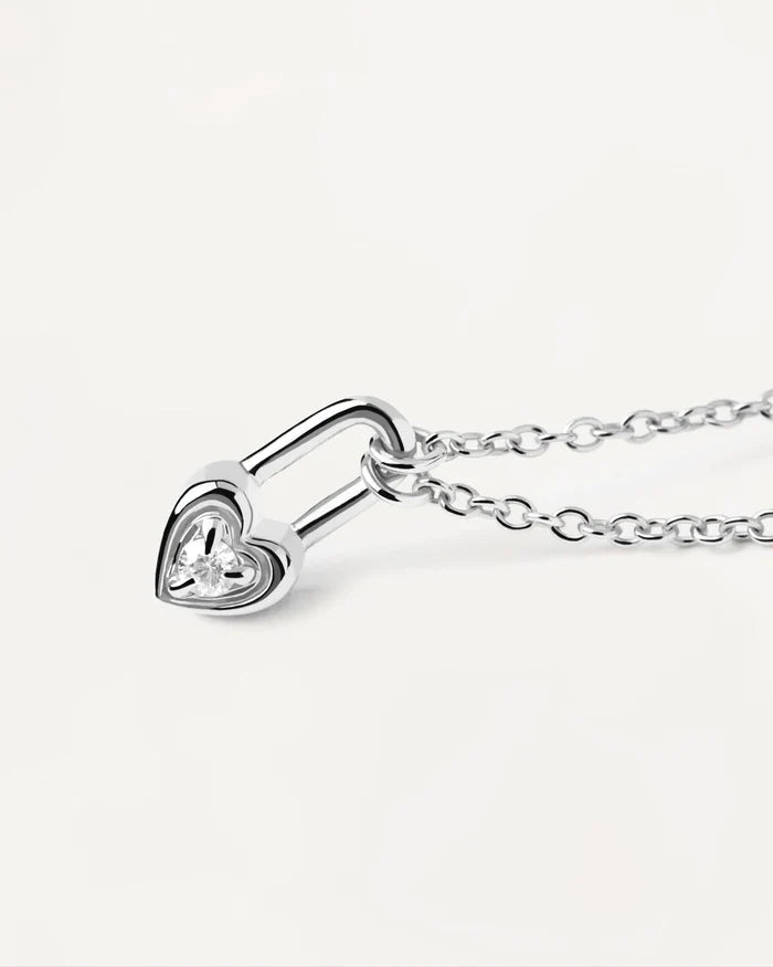 HEART PADLOCK GOLD/SILVER NECKLACE