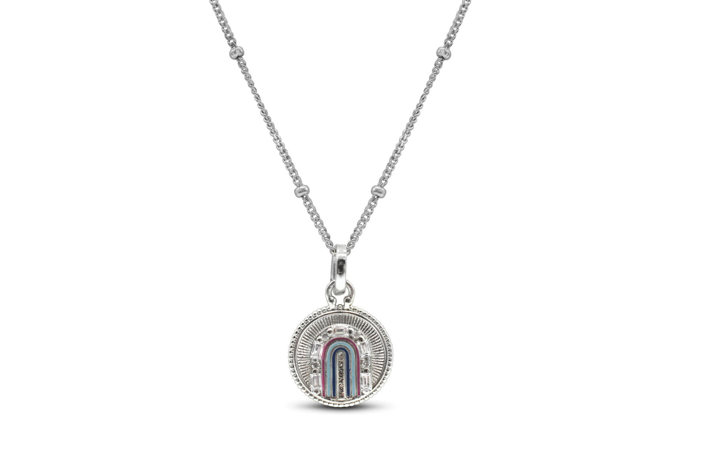 Lovable Lacquer Necklace - Arched Rainbow