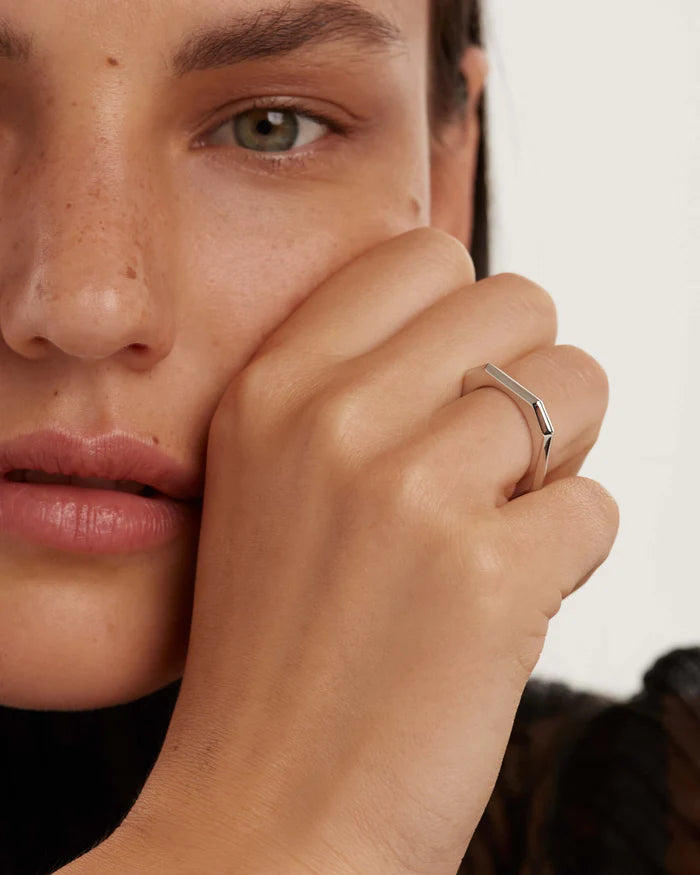 SIGNATURE LINK GOLD/SILVER RING