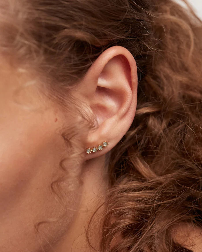 BLUE TIDE GOLD EARRINGS