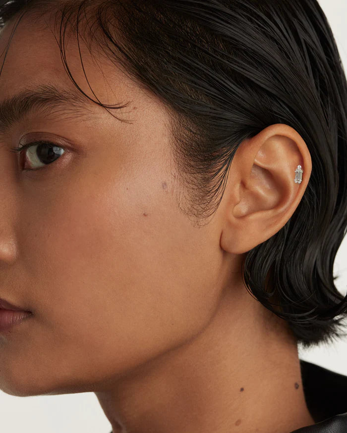 BEA SINGLE GOLD/SILVER EARRING