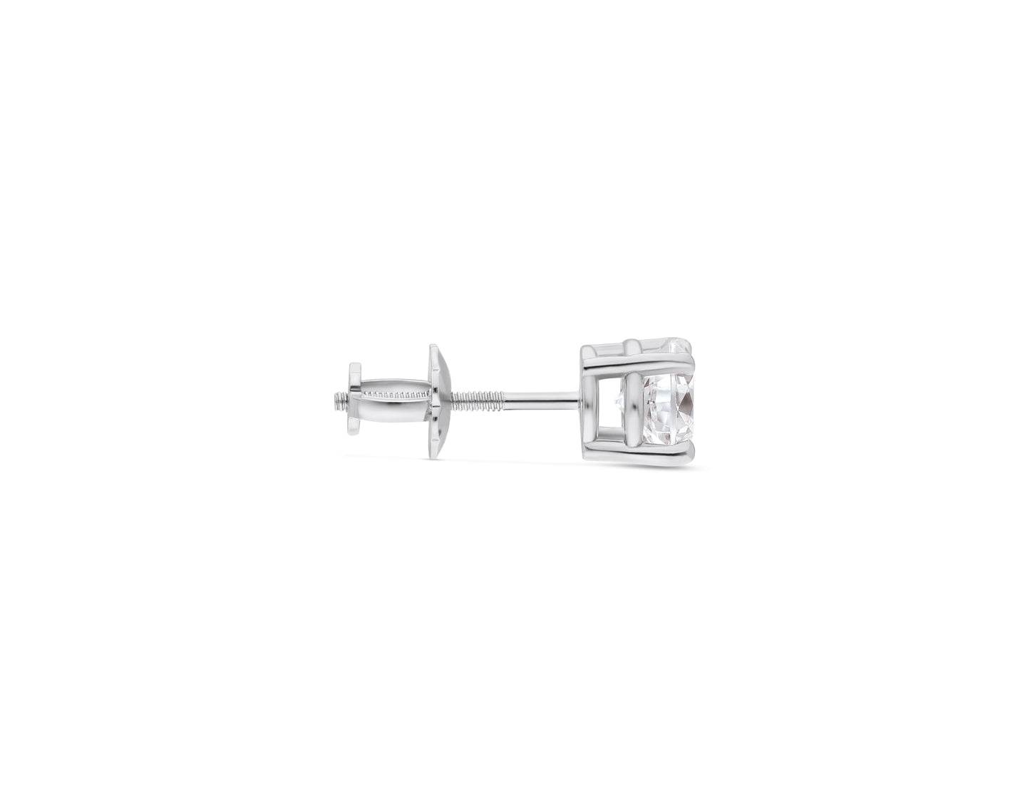 14K WHITE GOLD LAB DIAM. 2X0.50CTW STUDS