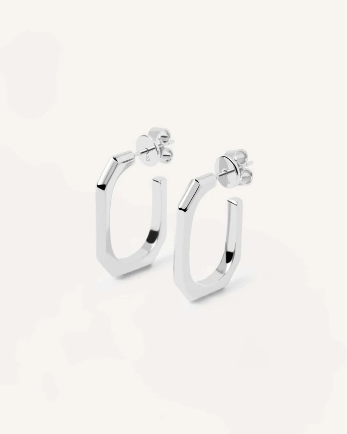 SIGNATURE LINK GOLD/SILVER EARRINGS