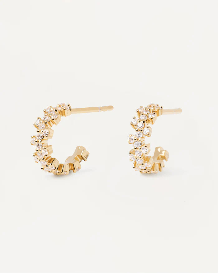 LITTLE CROWN GOLD/SILVER EARRING