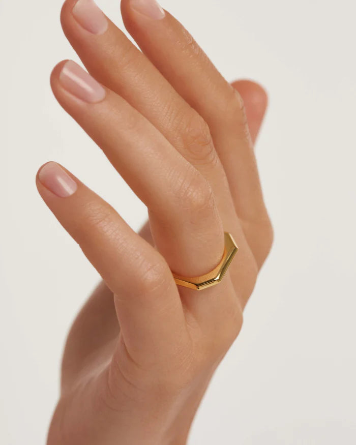 SIGNATURE LINK GOLD/SILVER RING