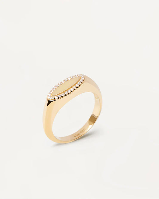 LACE STAMP GOLD/SILVER RING
