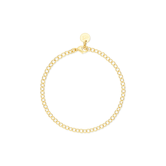 10" Yellow Gold with Bronzoro Tag Anklet