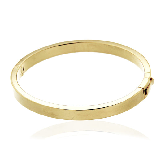 Oval Polished Bangle