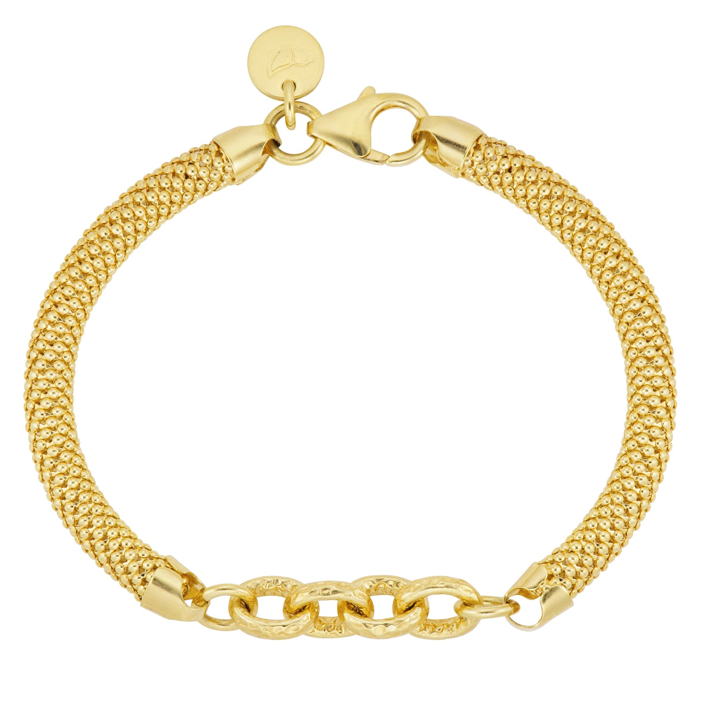 8" Popcorn Chain Bracelet with Link Top
