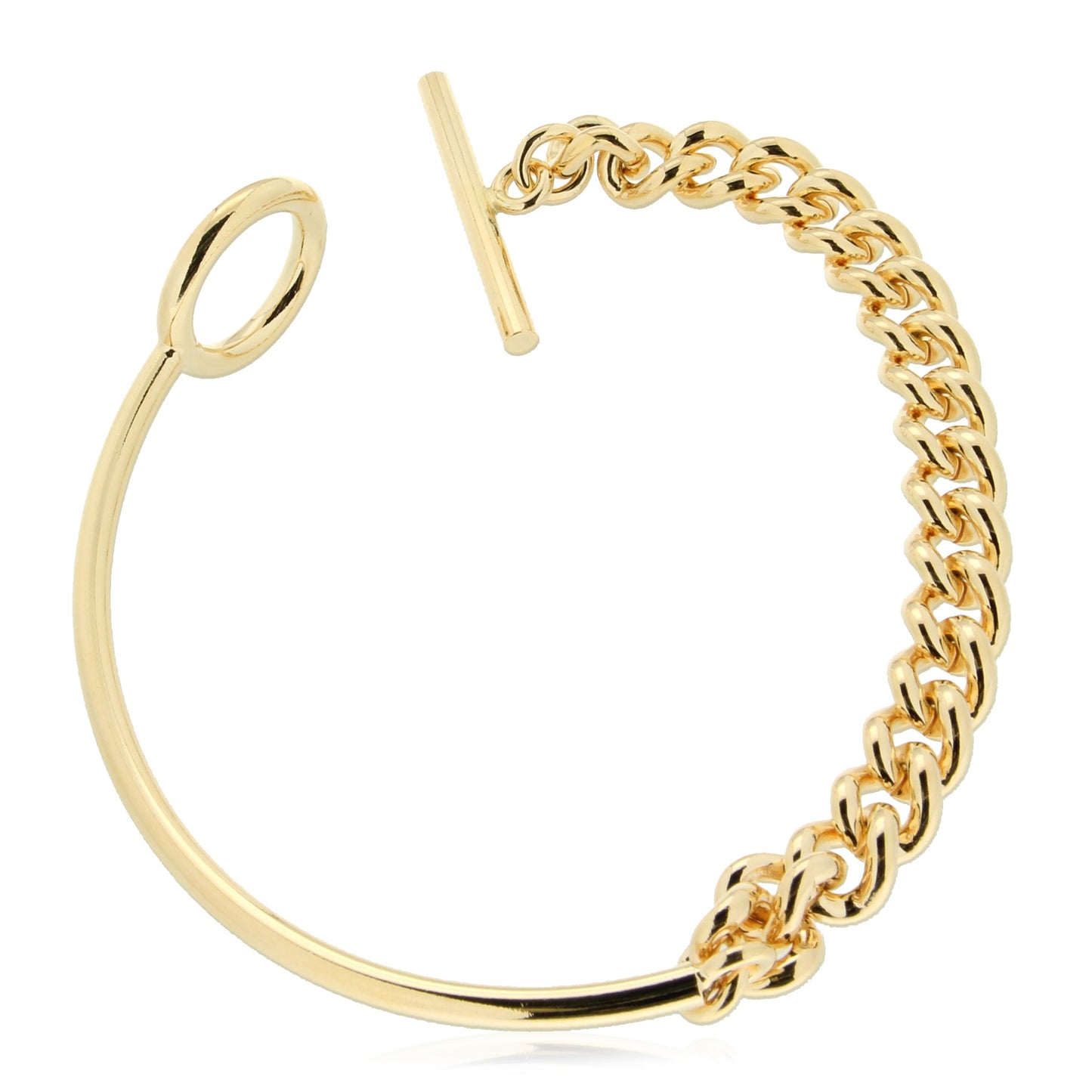7.5" Link and Bar Asymmetrical Toggle Bracelet