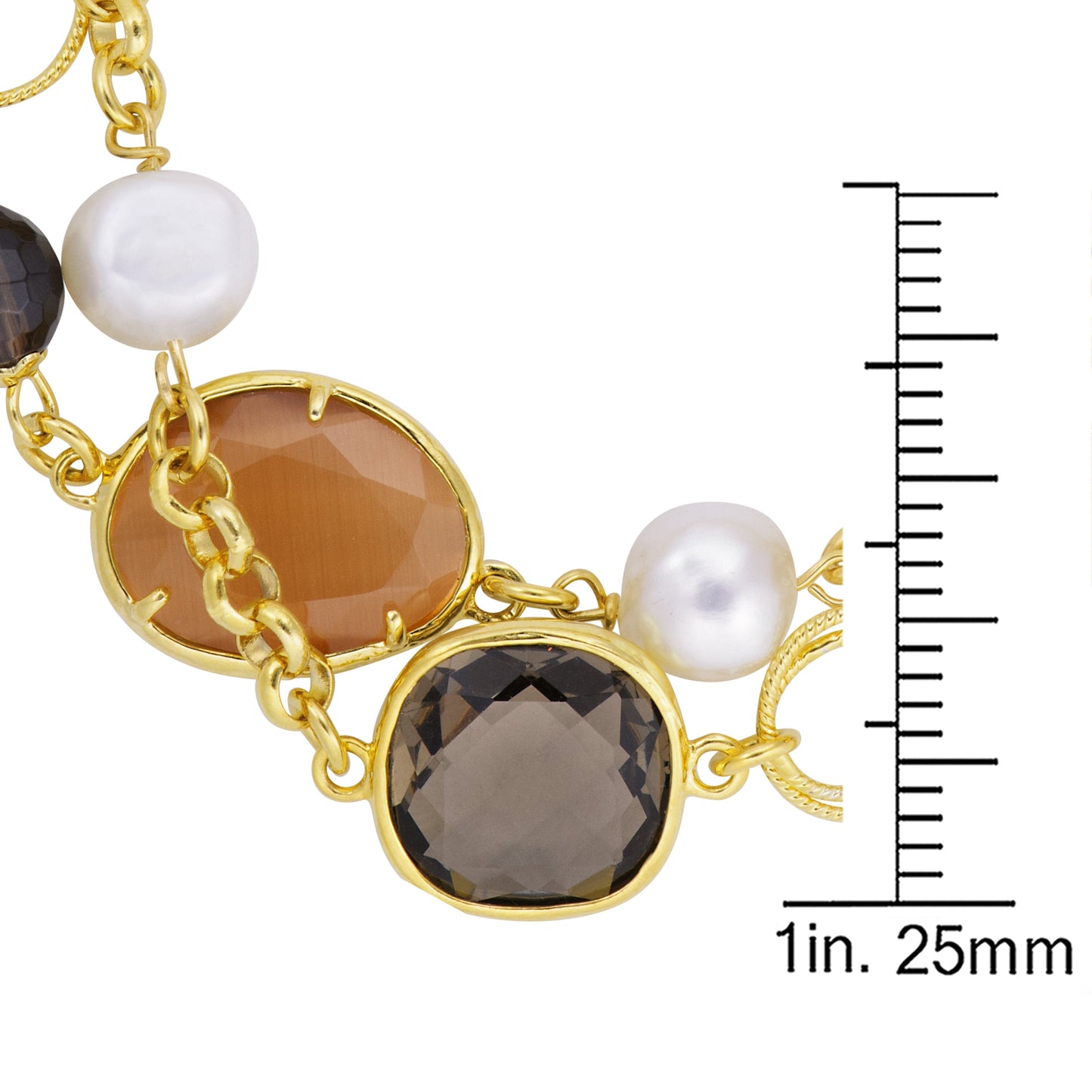 8"MULTI CRYSTAL BRACELET