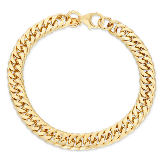 8.5" Men yellow Cuban link Chain bracelet