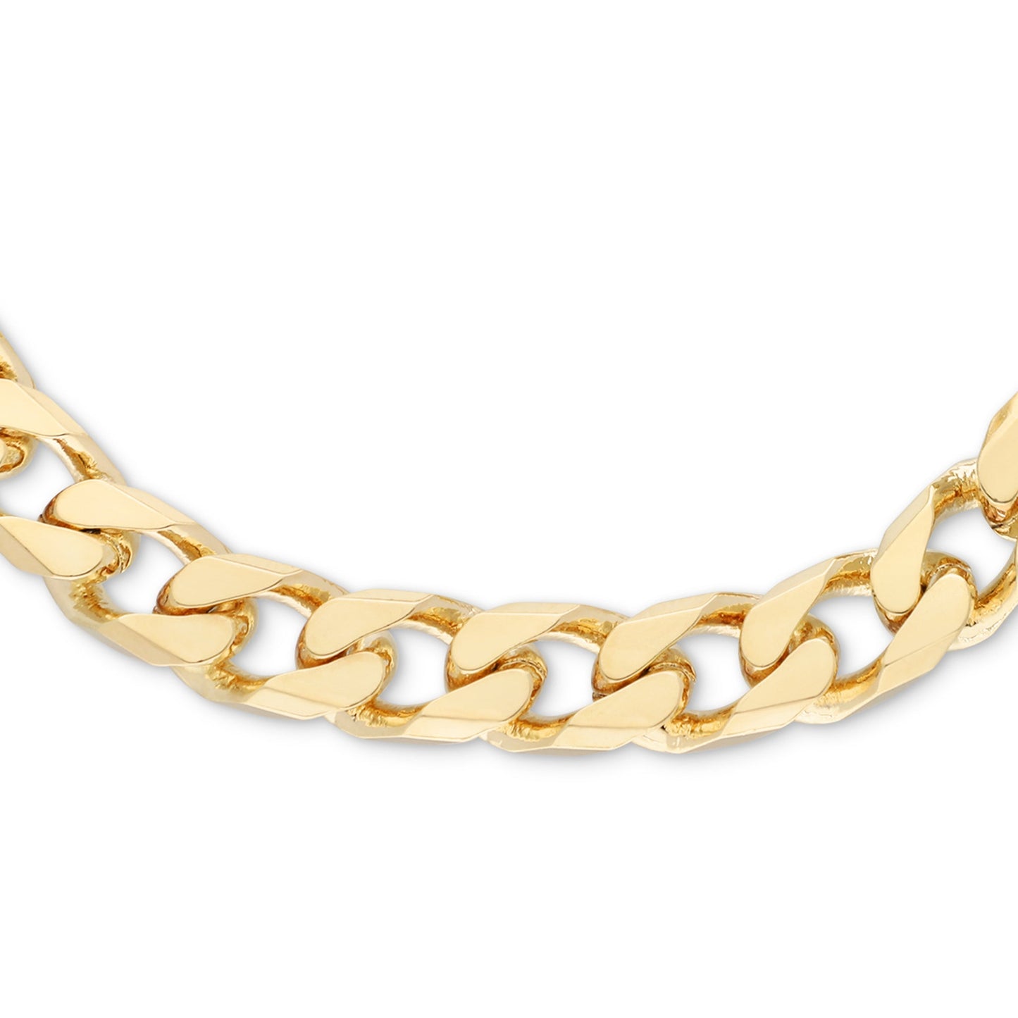 8.5" Men yellow Curb link Chain bracelet