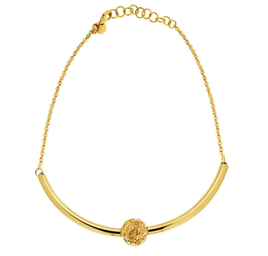 Filigree Bead & Tube Collar Necklace