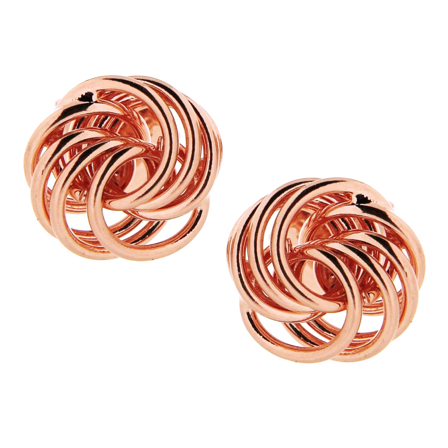 Love Knot Rose Gold Studs