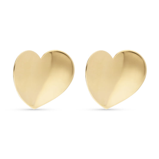 Polished Concave Heart Earring