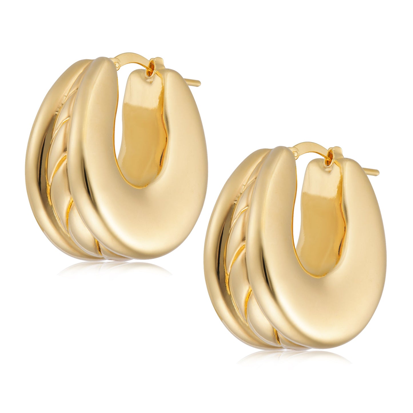 Oval Electroform Hoop Earrings