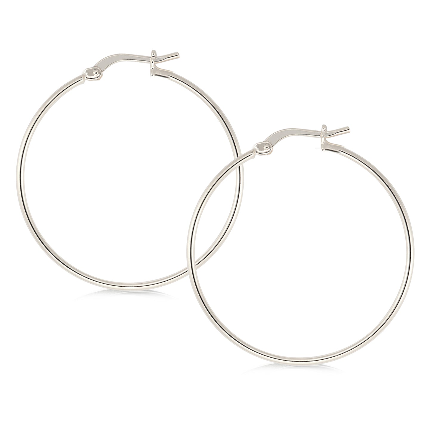 2Mmx40 Mm Hoop Silver plated