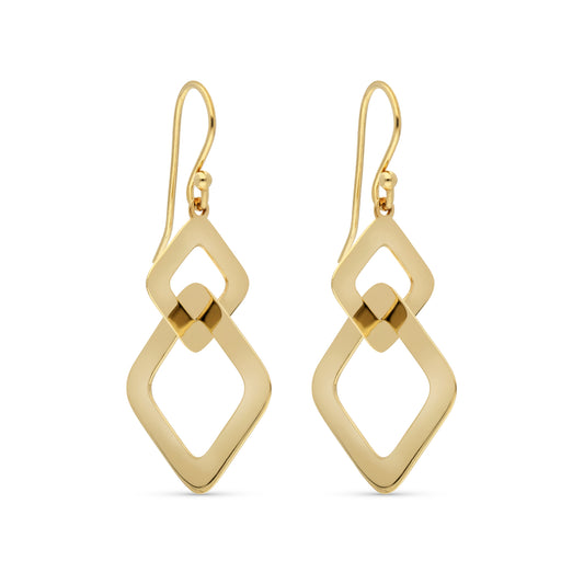 Double Polished Square Earring