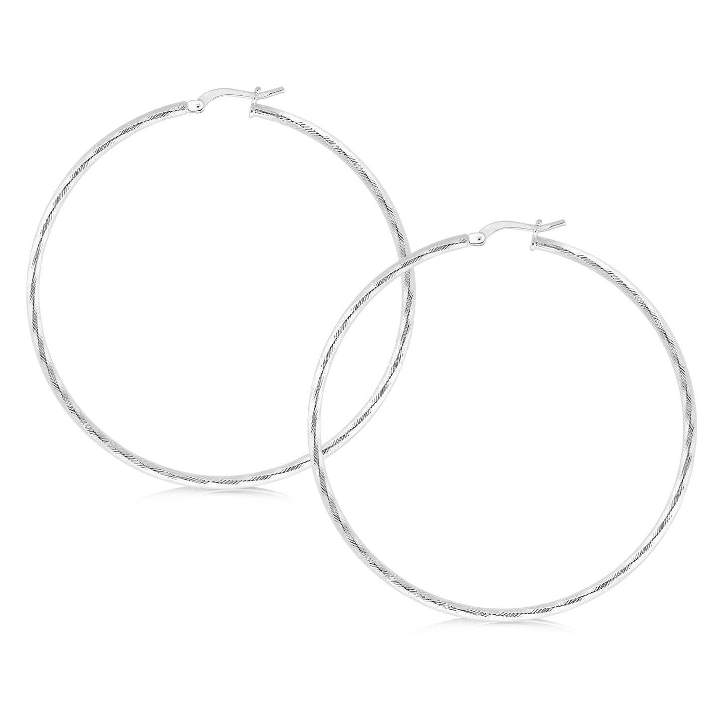 Set Of Three Hoops Silver plated