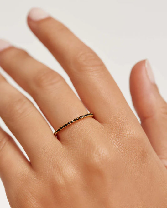 BLACK ESSENTIAL GOLD/SILVER RING
