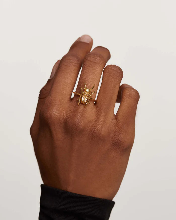 COURAGE BEETLE RING