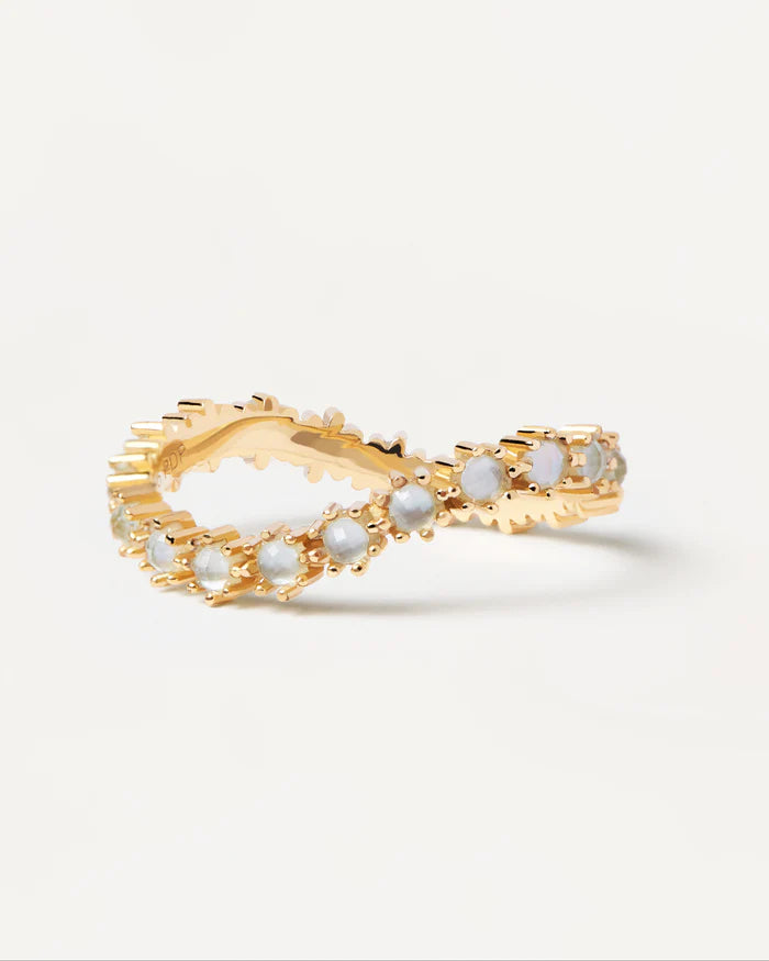 BLUE TIDE GOLD RING