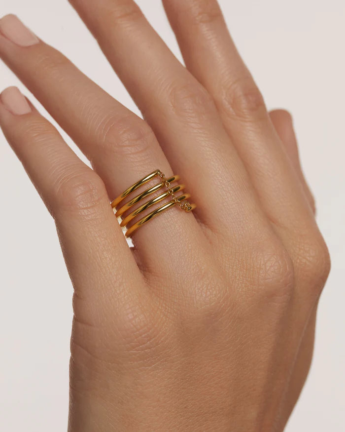 Men's Charming Fashion Versatile Geometric Metal Spring Ring - Temu