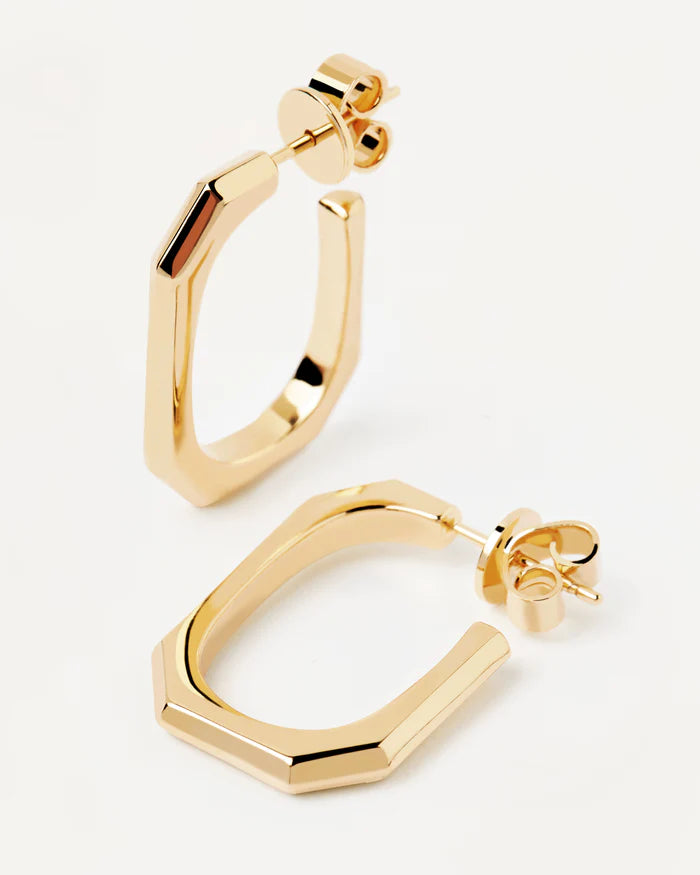 SIGNATURE LINK GOLD/SILVER EARRINGS
