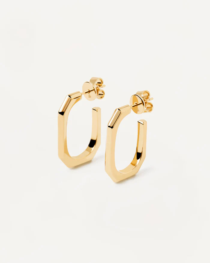 SIGNATURE LINK GOLD/SILVER EARRINGS