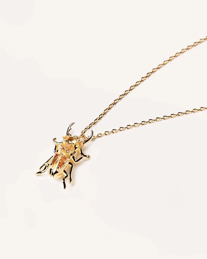 COURAGE BEETLE AMULET NECKLACE