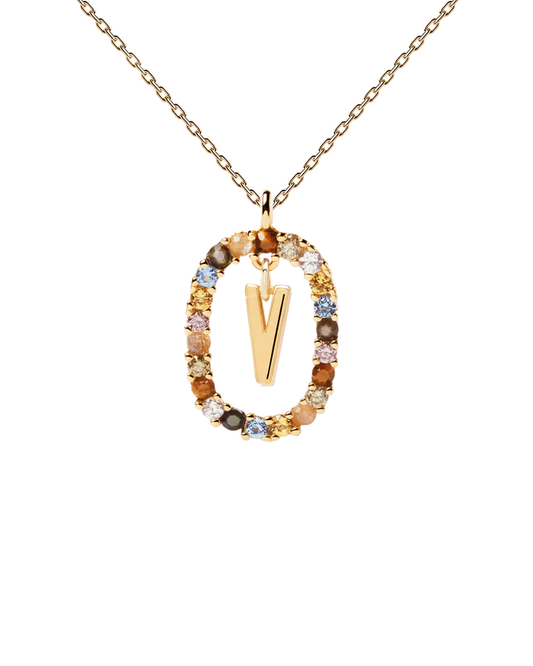 LETTER V NECKLACE