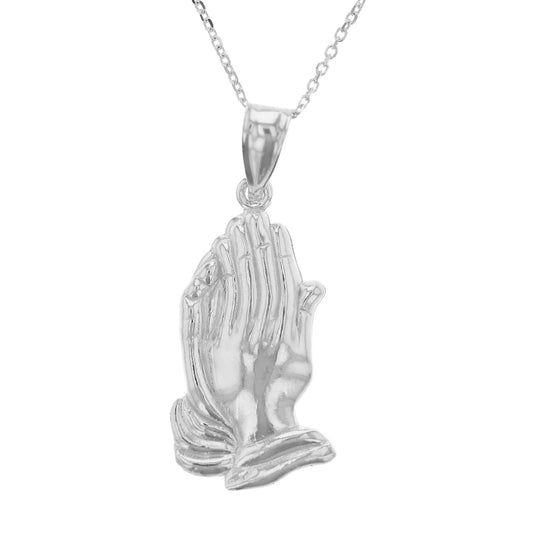Sterling Silver Praying hands Necklace
