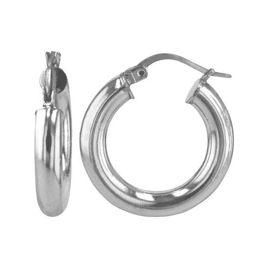 4mmx22mm Round Polished Tube Earrings