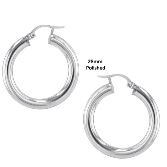 4mmx28mm Round Tube Round Shape Polished Earrings